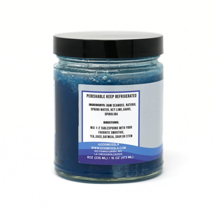 Spirulina Blue Seamoss Gel - GodMoss