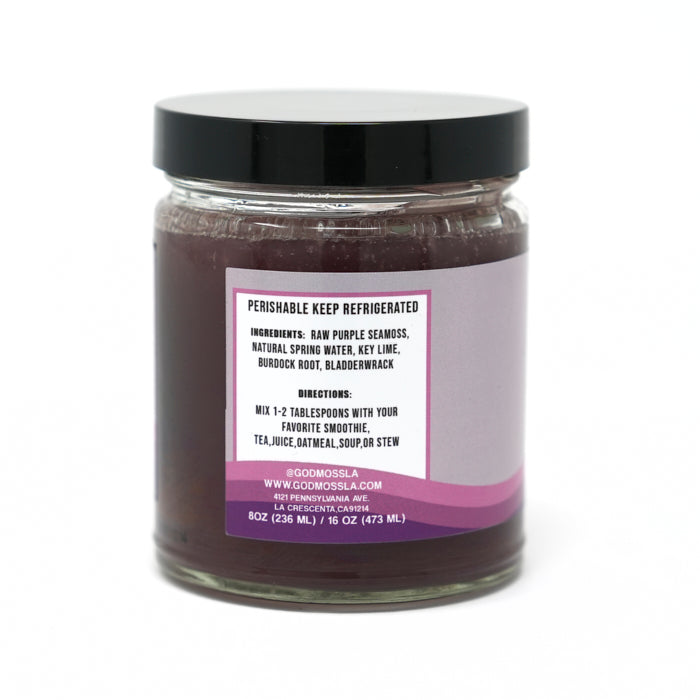 Divine Purple Seamoss Gel with Burdock Root & Bladderwrack - GodMoss