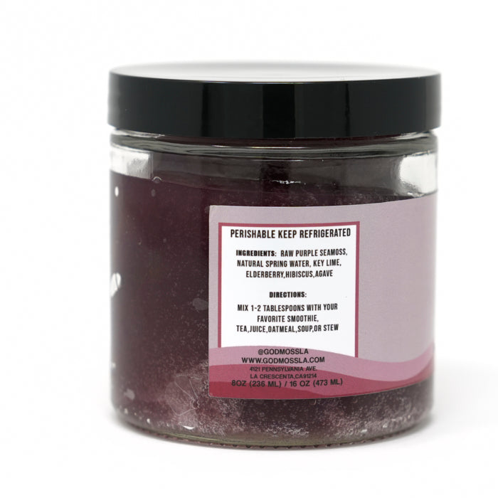 Elderberry Hibiscus Seamoss Gel - GodMoss