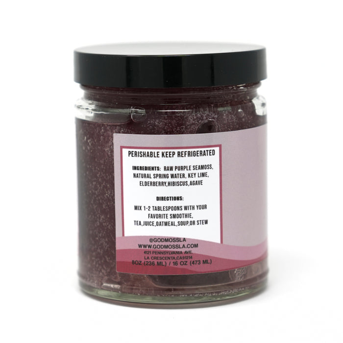 Elderberry Hibiscus Seamoss Gel - GodMoss